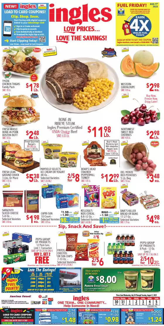 Ingles Markets catalogue in Fayetteville GA | Great discounts on selected products | 2025-07-30T00:00:00.000Z - 2025-08-05T00:00:00.000Z