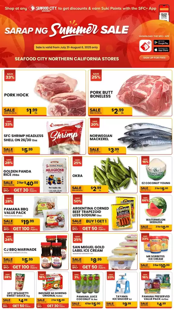 Seafood City catalogue in Midland TX | Our best deals for you | 2025-07-31T00:00:00.000Z - 2025-08-06T00:00:00.000Z