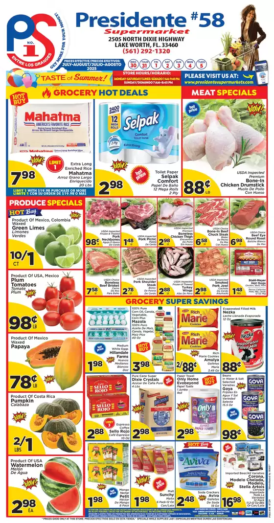 Presidente catalogue in Fort Wayne IN | Our best offers for you | 2025-07-01T00:00:00.000Z - 2025-08-31T00:00:00.000Z