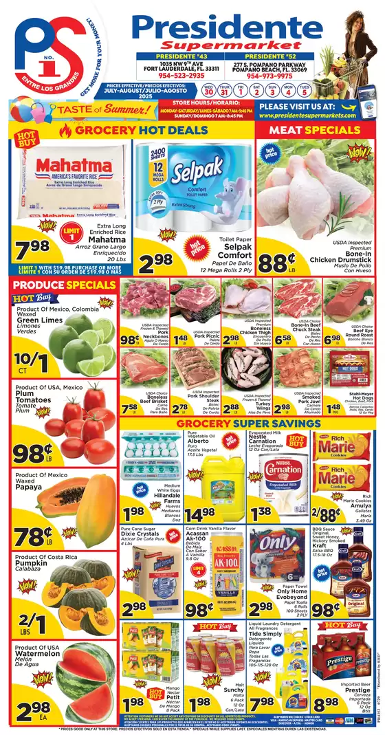 Presidente catalogue in Chandler AZ | Our best bargains | 2025-07-30T00:00:00.000Z - 2025-08-05T00:00:00.000Z