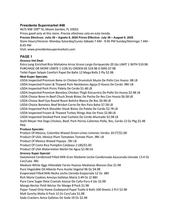Presidente catalogue in Chandler AZ | New offers to discover | 2025-07-30T00:00:00.000Z - 2025-08-05T00:00:00.000Z