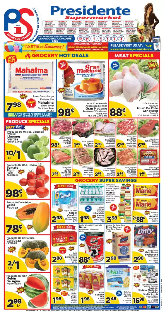 Presidente catalogue in Miami Shores FL | Presidente weekly ad | 2025-07-01T00:00:00.000Z - 2025-08-31T00:00:00.000Z