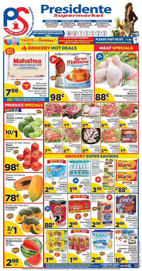 Presidente catalogue in Clinton Township MI | Top offers for all bargain hunters | 2025-07-30T00:00:00.000Z - 2025-08-05T00:00:00.000Z