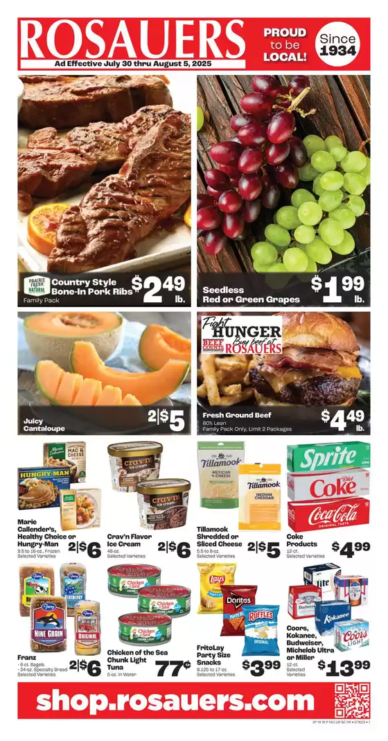 Rosauers catalogue in Clinton Township MI | Exclusive deals and bargains | 2025-07-30T00:00:00.000Z - 2025-08-05T00:00:00.000Z