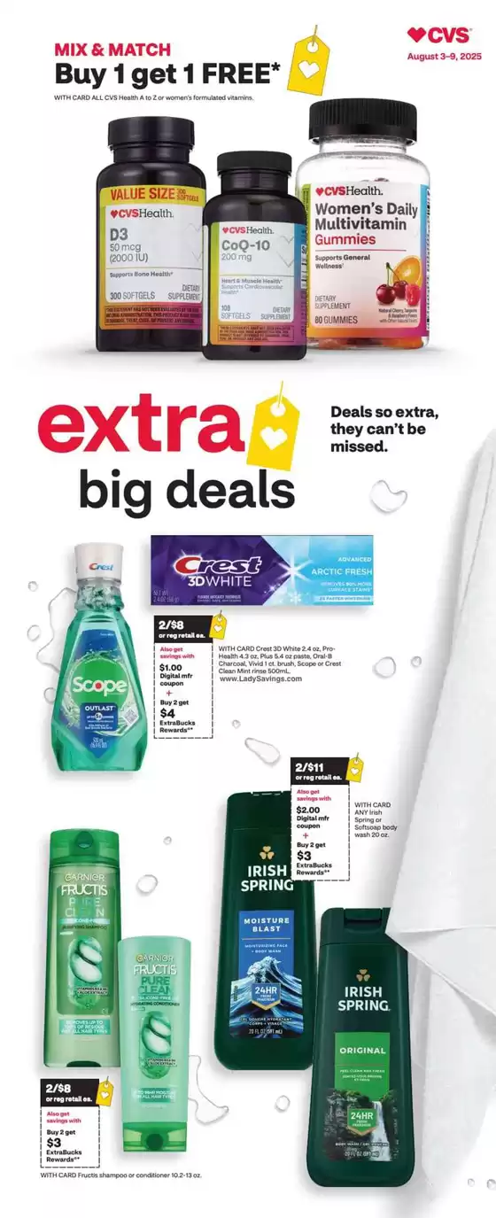 CVS Health catalogue in Salinas CA | Top deals for all customers | 2025-08-03T00:00:00.000Z - 2025-08-09T00:00:00.000Z