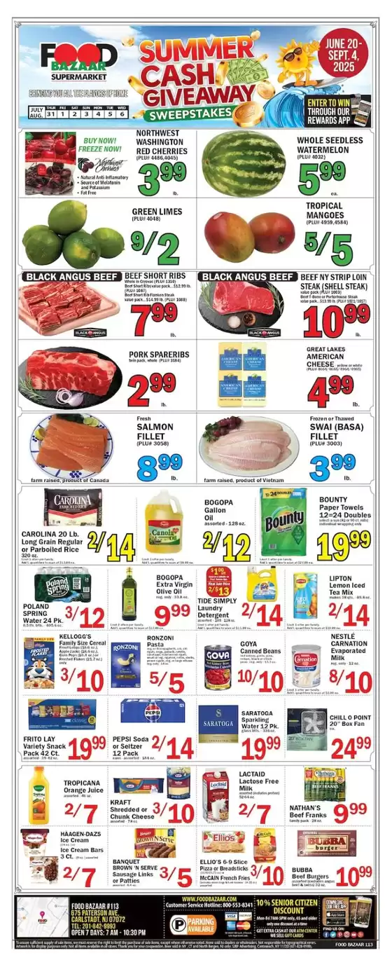 Food Bazaar catalogue in Union City NJ | Great offer for bargain hunters | 2025-07-31T00:00:00.000Z - 2025-08-06T00:00:00.000Z