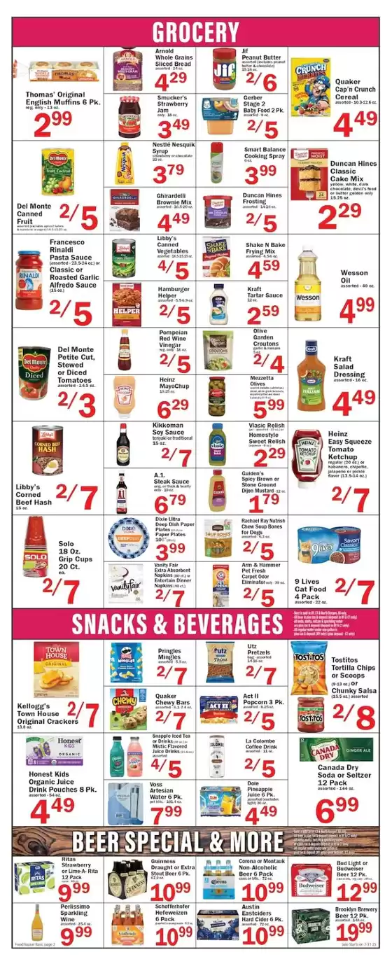 Current special promotions