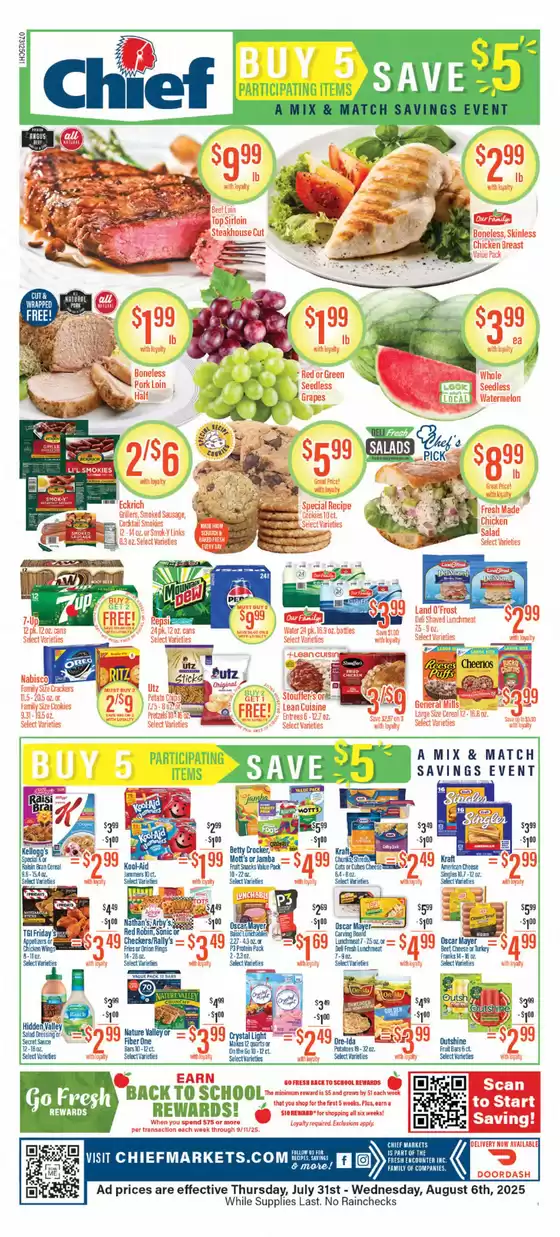 Chief Supermarket catalogue in Napoleon OH | Offers for bargain hunters | 2025-07-31T00:00:00.000Z - 2025-08-06T00:00:00.000Z