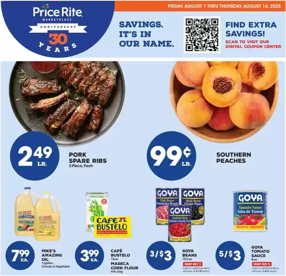 Price Rite catalogue in Foster City CA | Weekly Ads Price Rite | 2025-08-01T00:00:00.000Z - 2025-08-14T00:00:00.000Z