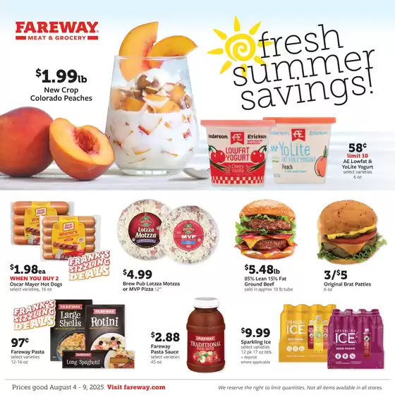 Fareway catalogue | Exclusive bargains | 2025-08-03T00:00:00.000Z - 2025-08-17T00:00:00.000Z