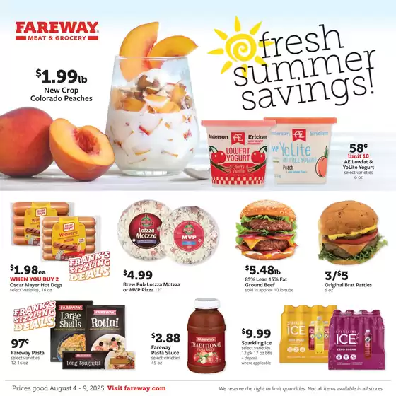 Fareway catalogue in Valrico FL | Current bargains and offers | 2025-08-04T00:00:00.000Z - 2025-08-09T00:00:00.000Z