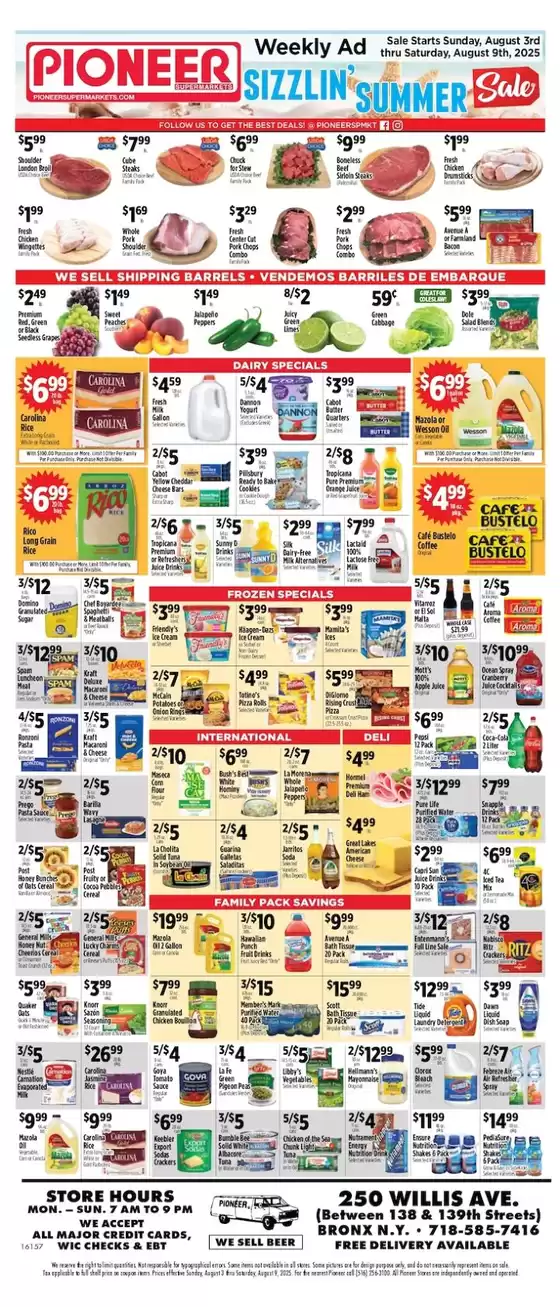 Pioneer Supermarkets catalogue in New Paltz NY | Exclusive deals for our customers | 2025-08-03T00:00:00.000Z - 2025-08-09T00:00:00.000Z