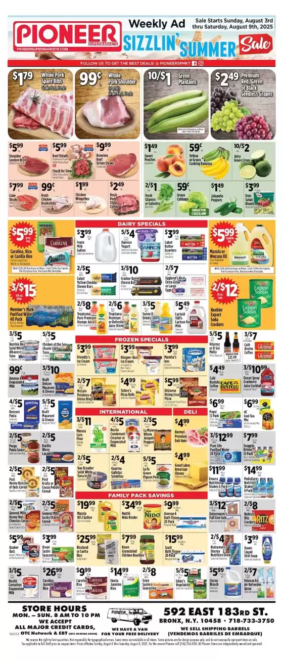 Pioneer Supermarkets catalogue in New Paltz NY | Top offers for all bargain hunters | 2025-08-03T00:00:00.000Z - 2025-08-09T00:00:00.000Z
