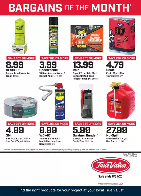 True Value catalogue in Stamford CT | Weekly Ad True Value | 2025-08-01T00:00:00.000Z - 2025-08-31T00:00:00.000Z