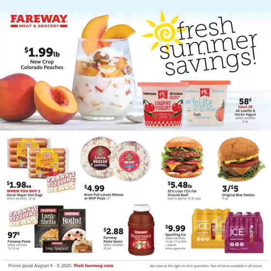 Fareway catalogue in Cape Elizabeth ME | Top deals for all customers | 2025-08-04T00:00:00.000Z - 2025-08-09T00:00:00.000Z