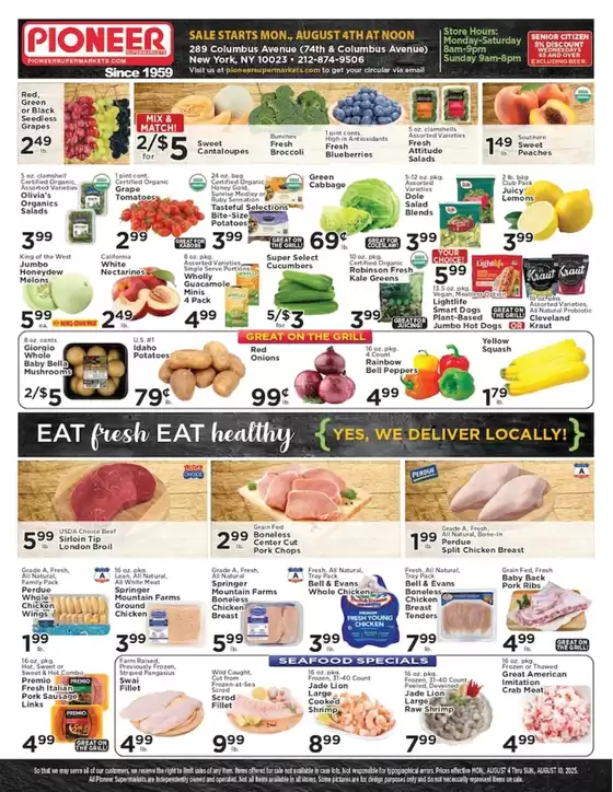 Pioneer Supermarkets catalogue in San Jacinto CA | Pioneer Supermarkets weekly ad | 2025-08-04T00:00:00.000Z - 2025-08-10T00:00:00.000Z