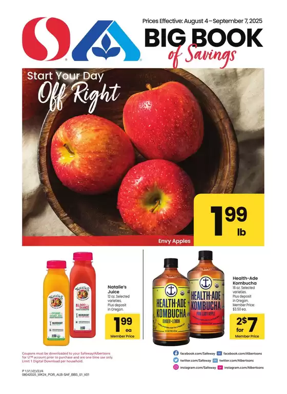 Albertsons catalogue in San Jacinto CA | Albertsons - Portland - BBS | 2025-08-04T00:00:00.000Z - 2025-09-07T00:00:00.000Z
