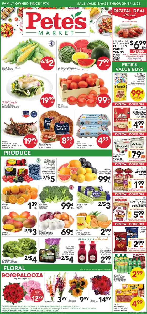 Pete's Fresh Market catalogue in Saint Marys WV | Current deals and offers | 2025-08-06T00:00:00.000Z - 2025-08-12T00:00:00.000Z