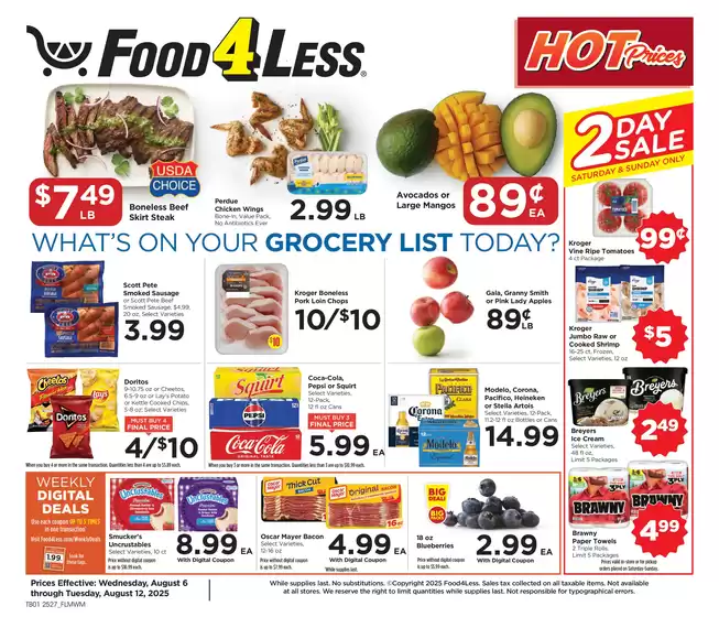 Food 4 Less catalogue in Palmdale CA | Exclusive deals for our customers | 2025-08-06T00:00:00.000Z - 2025-08-12T00:00:00.000Z