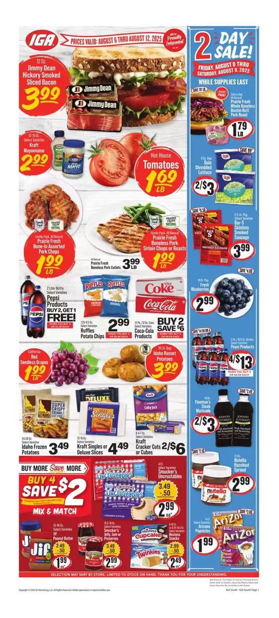 IGA catalogue in Alpena MI | Discounts and promotions | 2025-08-06T00:00:00.000Z - 2025-08-12T00:00:00.000Z