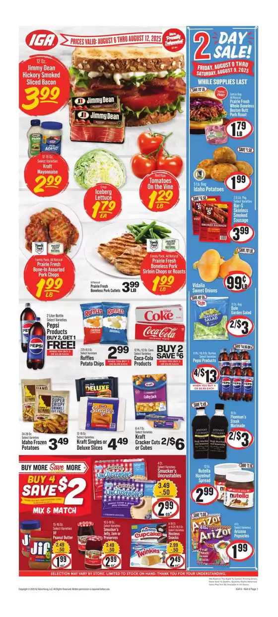 IGA catalogue in Alpena MI | Great discounts on selected products | 2025-08-06T00:00:00.000Z - 2025-08-12T00:00:00.000Z