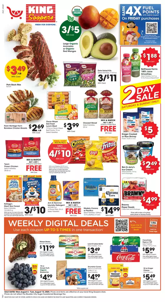 King Soopers catalogue in Greeley CO | Weekly Ad | 2025-08-06T00:00:00.000Z - 2025-08-12T00:00:00.000Z