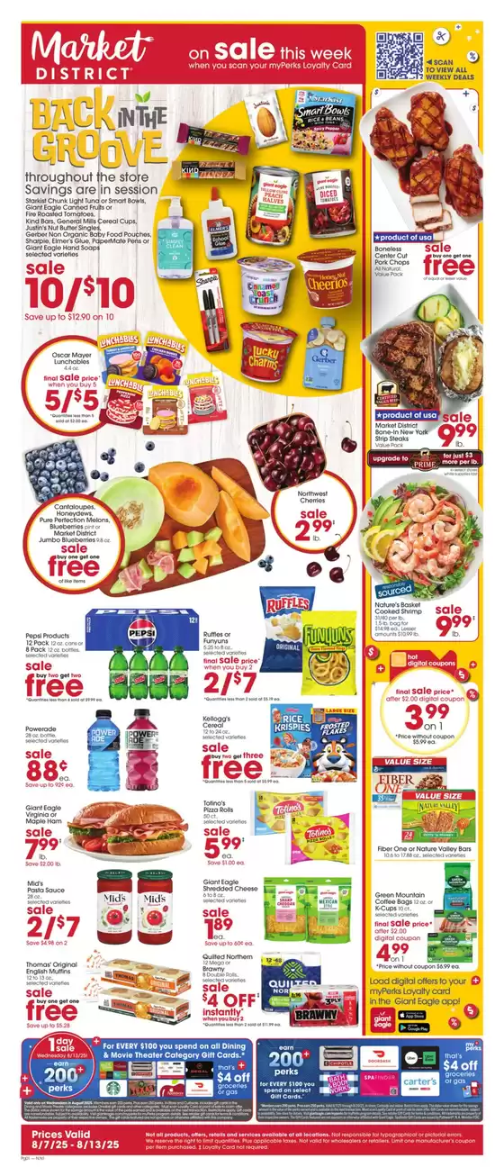 Giant Eagle catalogue in Cuyahoga Falls OH | Exclusive deals and bargains | 2025-08-07T00:00:00.000Z - 2025-08-13T00:00:00.000Z