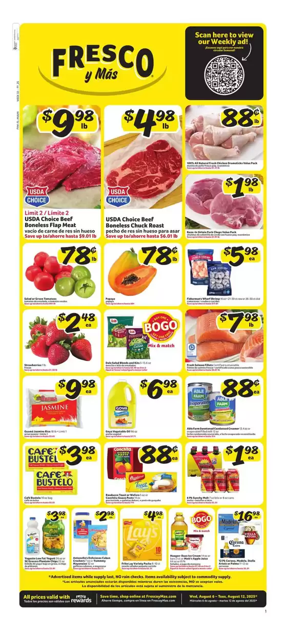 Fresco y Más catalogue in Milledgeville GA | Weekly Circular | 2025-08-06T00:00:00.000Z - 2025-08-12T00:00:00.000Z