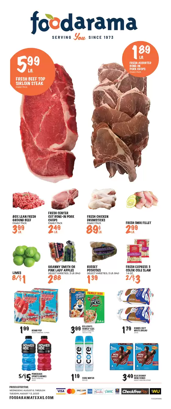 Foodarama catalogue in Charleston AR | Foodarama weekly ad | 2025-08-06T00:00:00.000Z - 2025-08-12T00:00:00.000Z