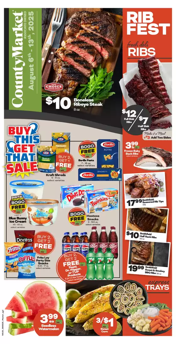 County Market catalogue in Sayre PA | Save now with our deals | 2025-08-06T00:00:00.000Z - 2025-08-13T00:00:00.000Z