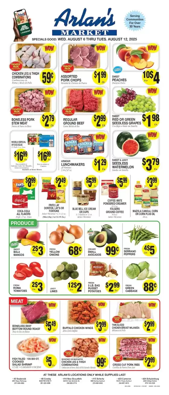 Arlan's Market catalogue in Moscow ID | Arlan's Market weekly ad | 2025-08-06T00:00:00.000Z - 2025-08-12T00:00:00.000Z