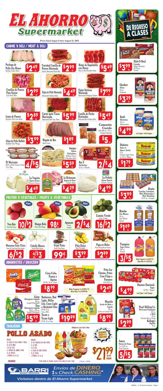El Ahorro catalogue in Paragould AR | Attractive special offers for everyone | 2025-08-06T00:00:00.000Z - 2025-08-12T00:00:00.000Z