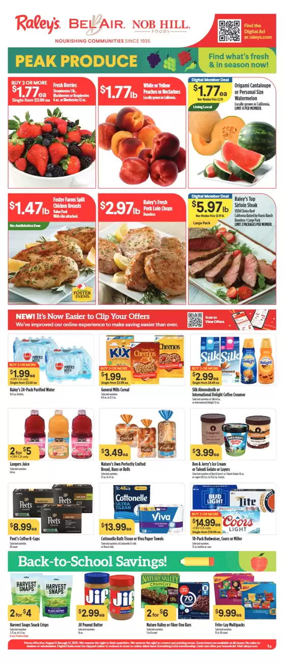 Raley's catalogue in Paragould AR | Raley's weekly ad | 2025-08-06T00:00:00.000Z - 2025-08-12T00:00:00.000Z