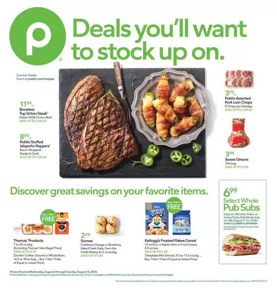 Publix catalogue in Little River SC | Discounts and promotions | 2025-08-06T00:00:00.000Z - 2025-08-12T00:00:00.000Z