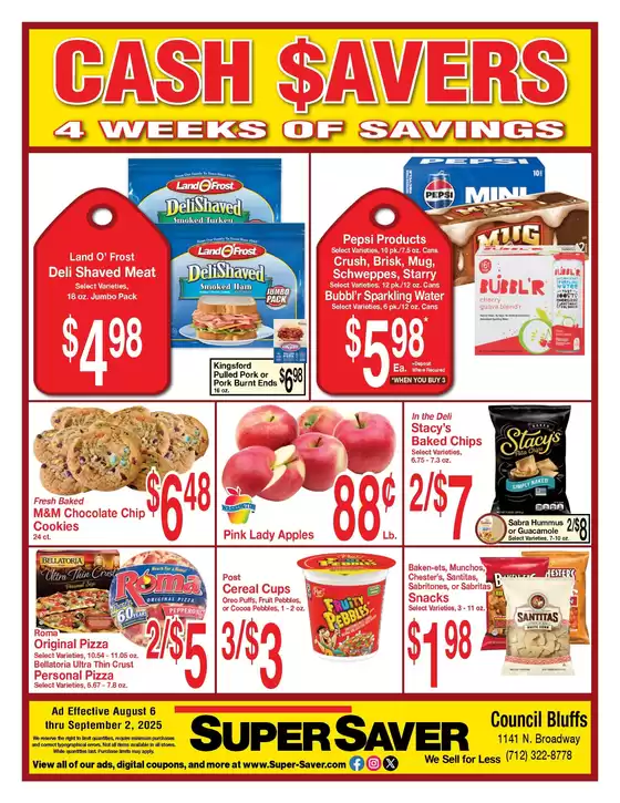 Super Saver catalogue in Lawrenceburg KY | Great discounts on selected products | 2025-08-06T00:00:00.000Z - 2025-09-02T00:00:00.000Z