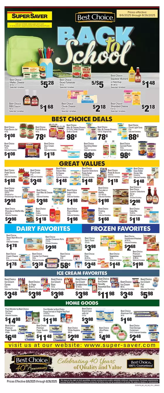 Super Saver catalogue in Lawrenceburg KY | Great offer for bargain hunters | 2025-08-06T00:00:00.000Z - 2025-08-26T00:00:00.000Z
