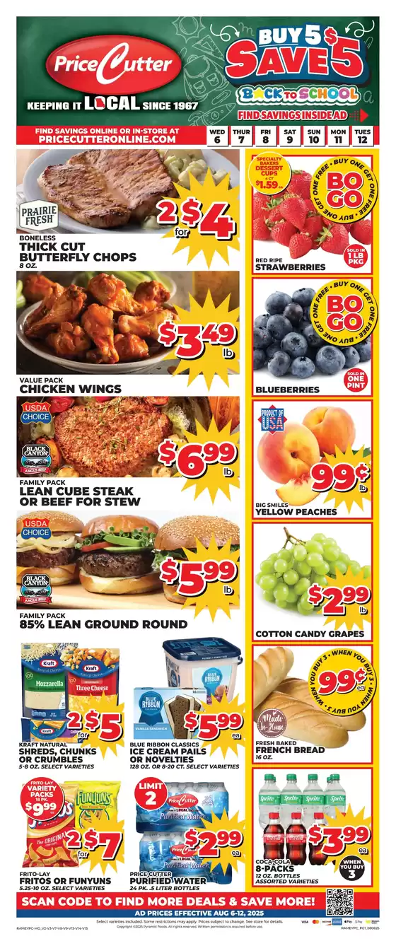 Price Cutter catalogue in Lawrenceburg KY | Price Cutter weekly ad | 2025-08-06T00:00:00.000Z - 2025-08-12T00:00:00.000Z