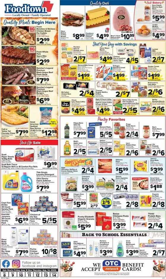 Foodtown supermarkets catalogue in Lawrenceburg KY | Wide range of offers | 2025-08-08T00:00:00.000Z - 2025-08-14T00:00:00.000Z