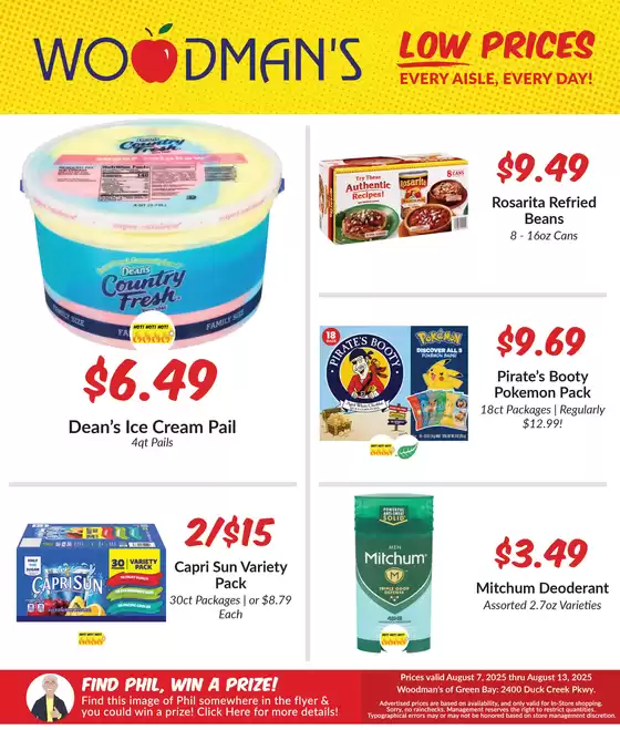Woodman's catalogue in Derby NY | Attractive special offers for everyone | 2025-08-07T00:00:00.000Z - 2025-08-13T00:00:00.000Z