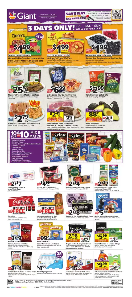 Giant Food catalogue in Battle Ground WA | Our best deals for you | 2025-08-08T00:00:00.000Z - 2025-08-14T00:00:00.000Z
