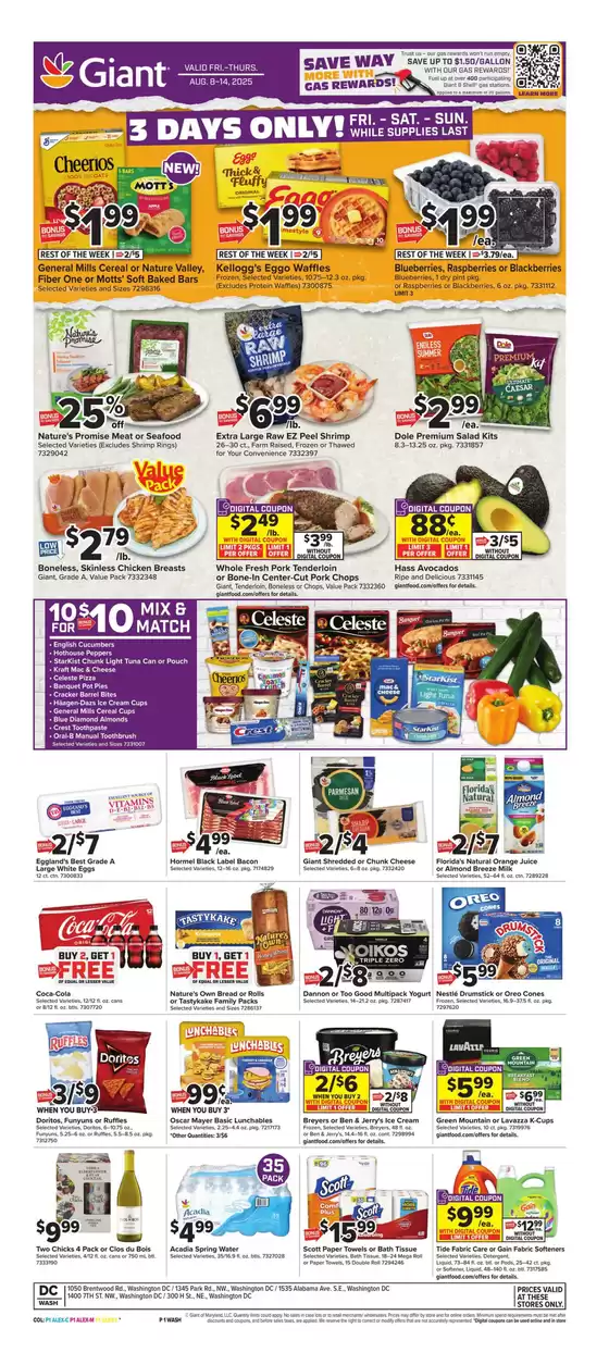 Giant Food catalogue in Battle Ground WA | Exclusive bargains | 2025-08-08T00:00:00.000Z - 2025-08-14T00:00:00.000Z