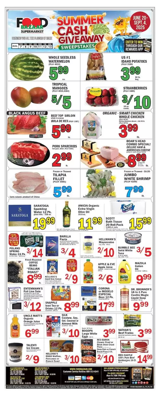 Food Bazaar catalogue in New York | Exclusive deals and bargains | 2025-08-07T00:00:00.000Z - 2025-08-13T00:00:00.000Z