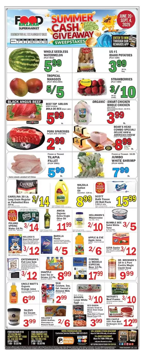Food Bazaar catalogue in New York | Our best offers for you | 2025-08-07T00:00:00.000Z - 2025-08-13T00:00:00.000Z