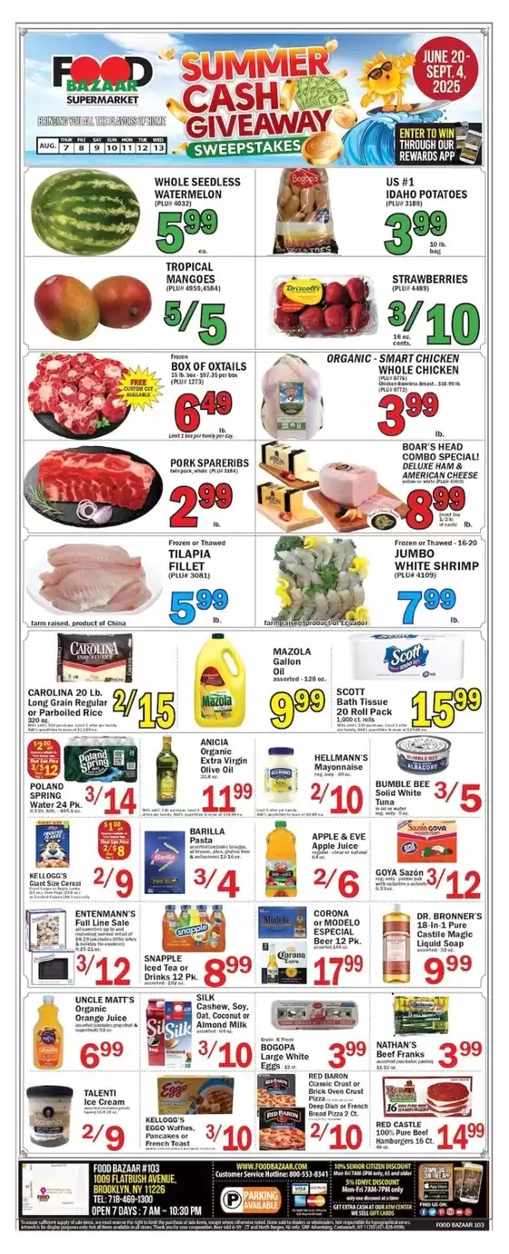 Food Bazaar catalogue in New York | Our best deals for you | 2025-08-07T00:00:00.000Z - 2025-08-13T00:00:00.000Z