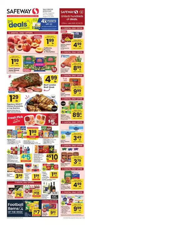 Safeway catalogue in Chevy Chase MD | Current deals and offers | 2025-08-08T00:00:00.000Z - 2025-08-14T00:00:00.000Z