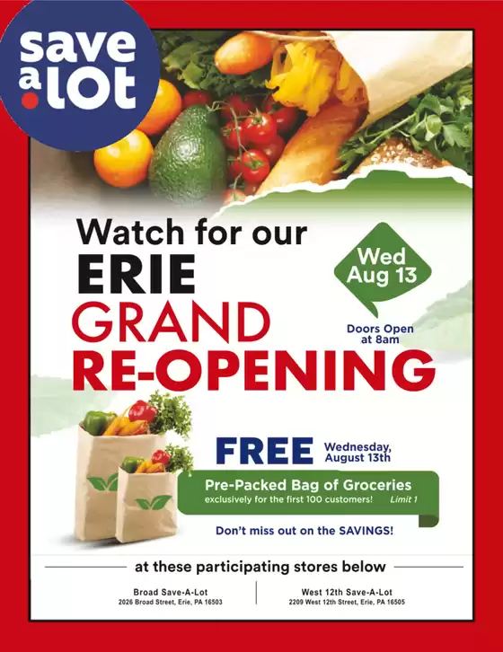Save a Lot catalogue in Milford VA | Wide range of offers | 2025-08-06T00:00:00.000Z - 2025-08-19T00:00:00.000Z
