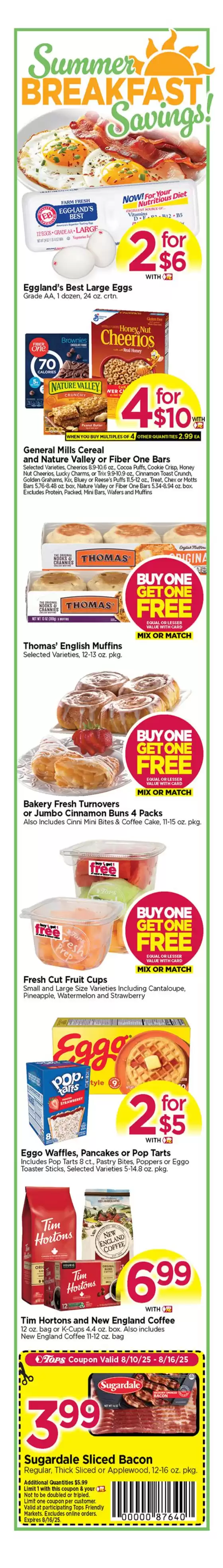 Tops catalogue in Green Valley AZ | Summer Breakfast Savings! | 2025-08-10T00:00:00.000Z - 2025-08-16T00:00:00.000Z