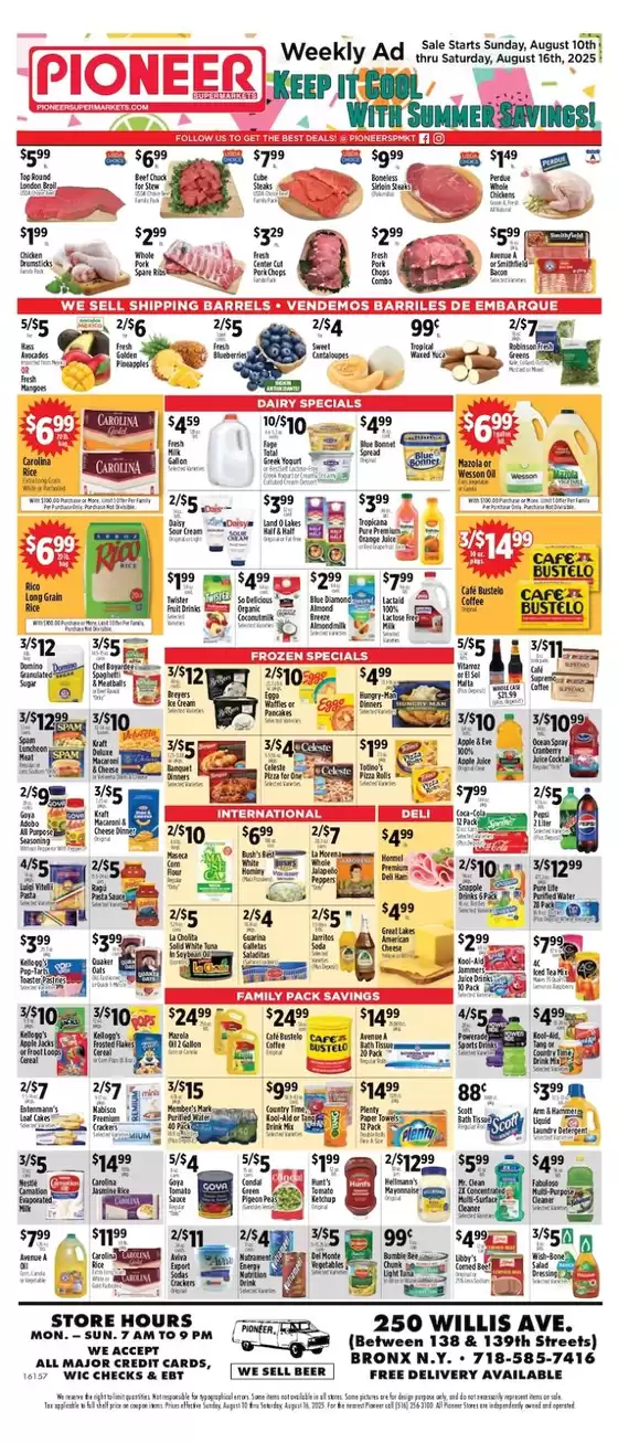 Pioneer Supermarkets catalogue in Los Alamitos CA | Save now with our deals | 2025-08-10T00:00:00.000Z - 2025-08-16T00:00:00.000Z