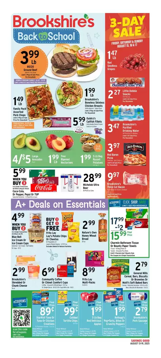 Brookshire's catalogue in Tallahassee FL | Top deals for all customers | 2025-08-13T00:00:00.000Z - 2025-08-19T00:00:00.000Z