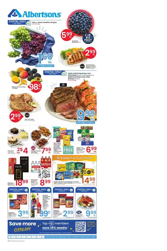 Albertsons catalogue in Tallahassee FL | Current bargains and offers | 2025-08-13T00:00:00.000Z - 2025-08-19T00:00:00.000Z